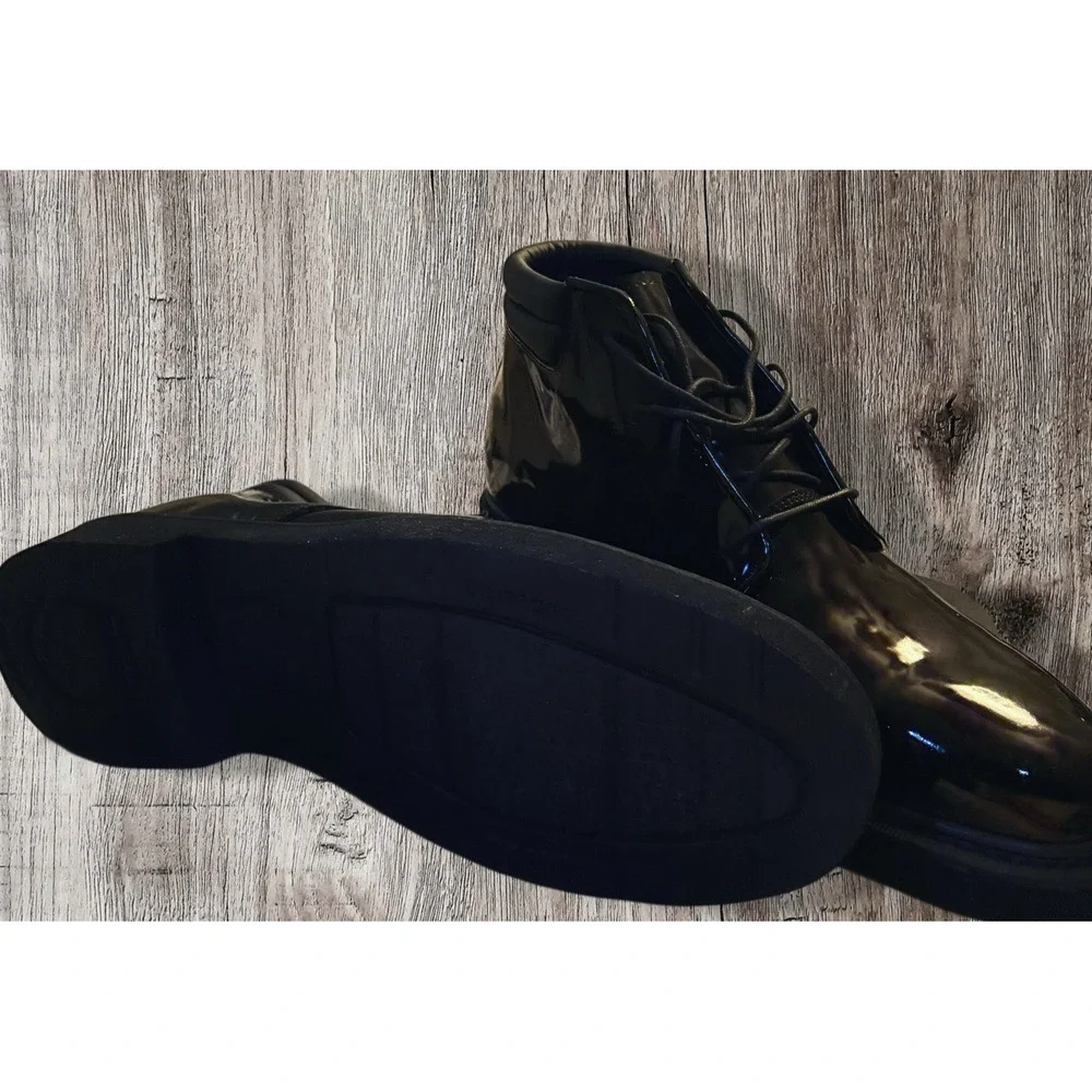 Rocky Dress Patent Leather High Gloss Chukka boots mens size 12M NIB